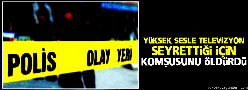 Yüksek sesle televizyon seyrettiği için komşusunu öldürdü