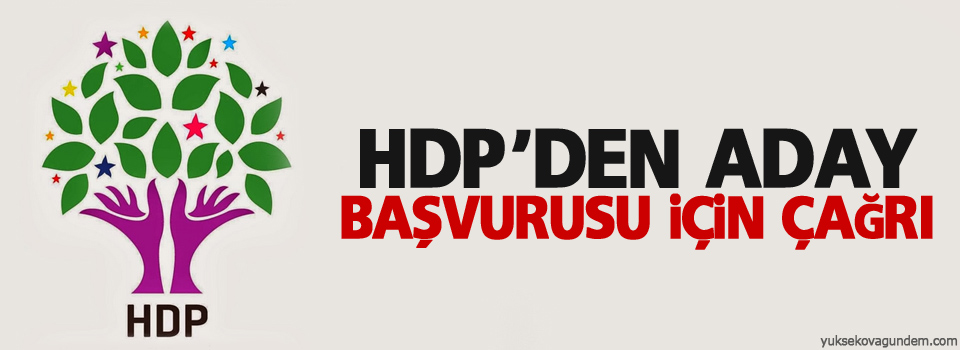 HDP’den aday başvurusu için çağrı