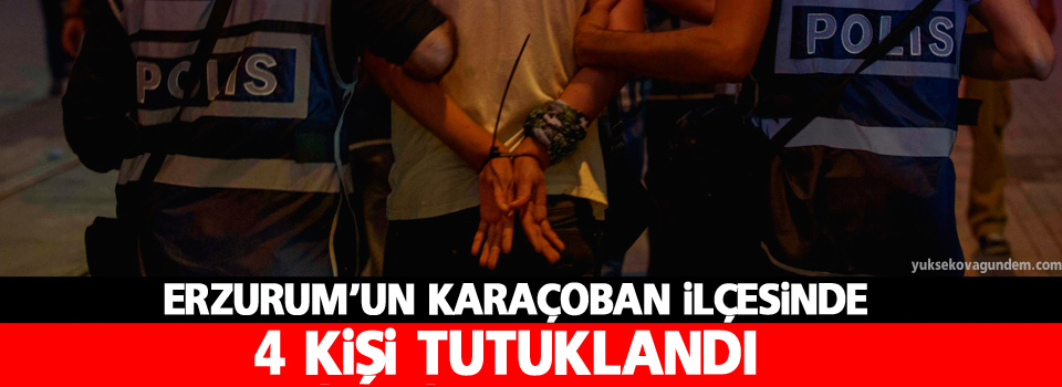 Karaçoban'da 4 tutuklama