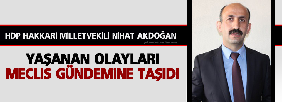 HDP'li Akdoğan, Cizre'de ki ölümleri meclis gündemine taşıdı