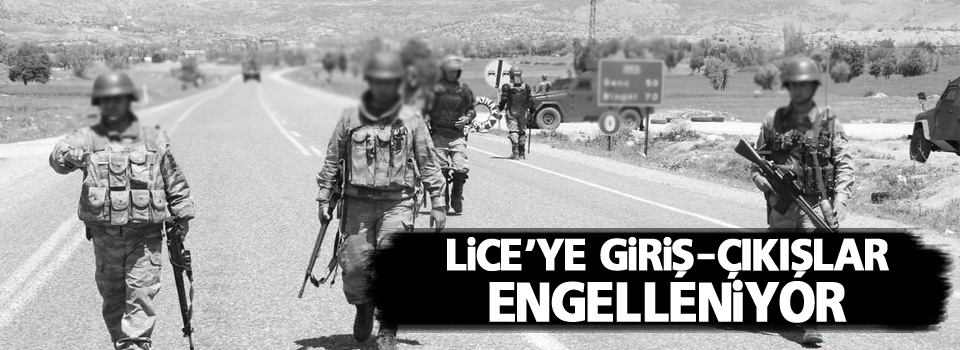 Lice'ye giriş çıkışlar engelleniyor