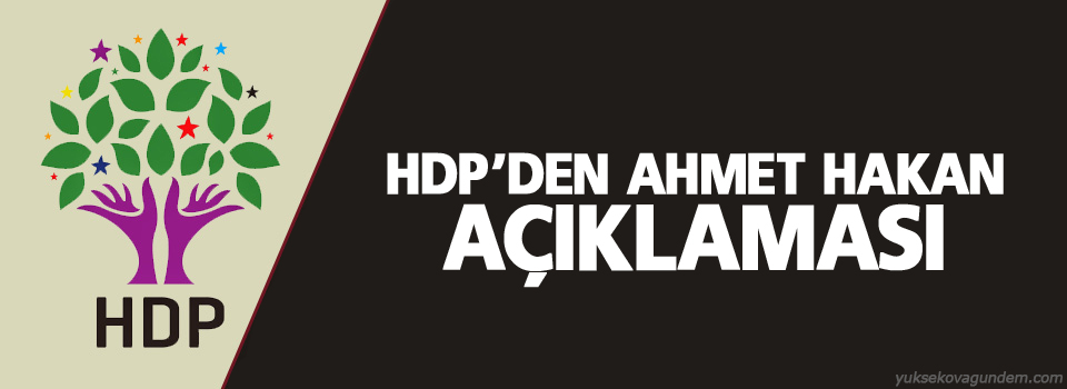 HDP'den Ahmet Hakan açıklaması