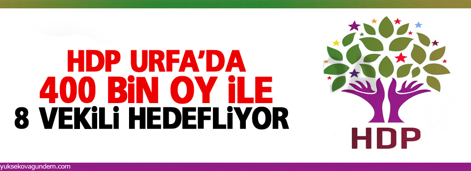 HDP Urfa'da 400 bin oy ile 8 vekili hedefliyor