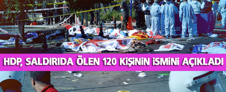 HDP, saldırıda ölen 120 kişinin ismini açıkladı