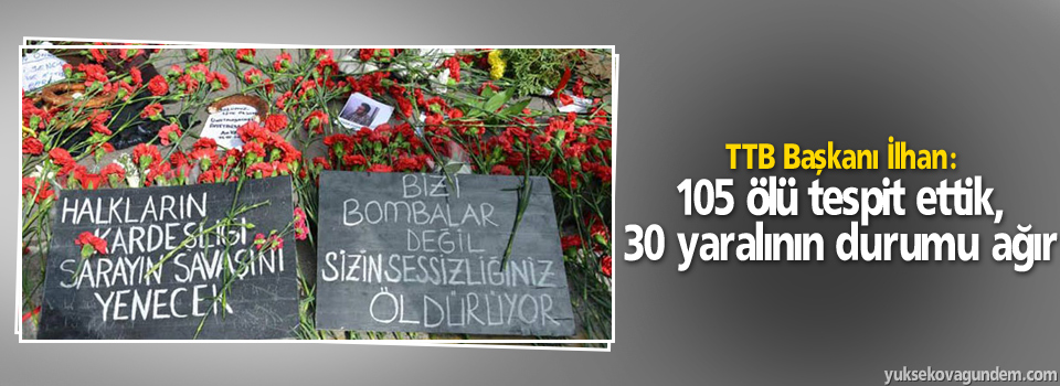 TTB Başkanı: 105 ölü tespit ettik, 30 yaralının durumu ağır
