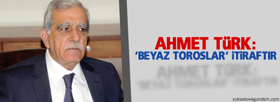 Ahmet Türk: ‘Beyaz Toroslar’ itiraftır