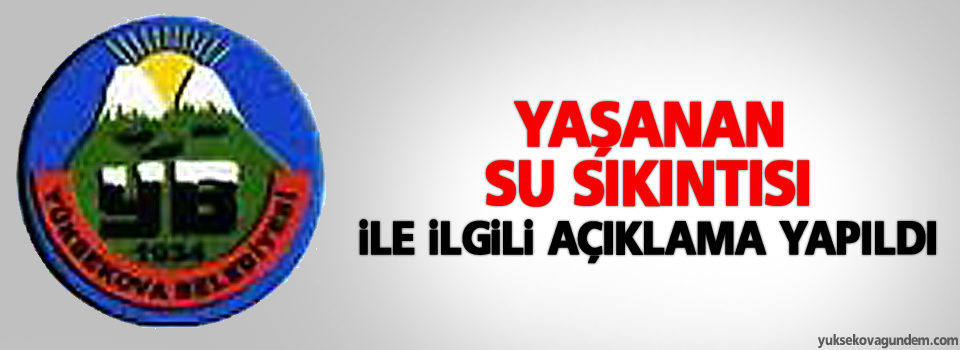 Yaşanan Su Sıkıntısı İle İlgili Açıklama Yapıldı