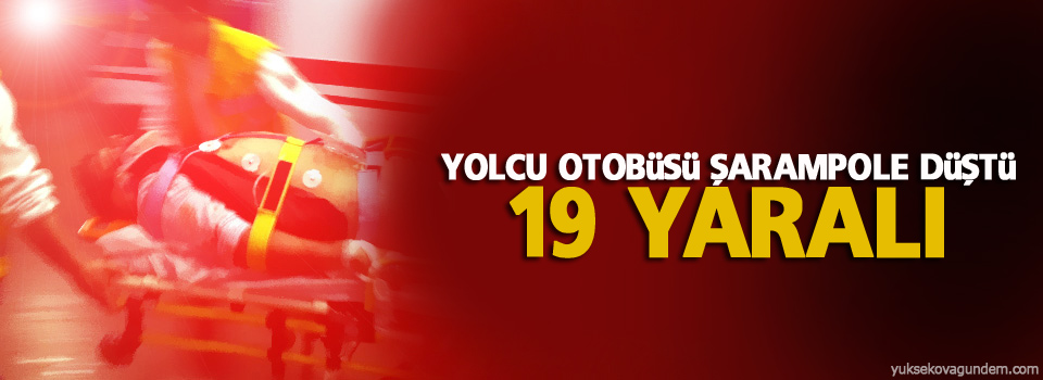 Yolcu otobüsü şarampole düştü: 19 yaralı