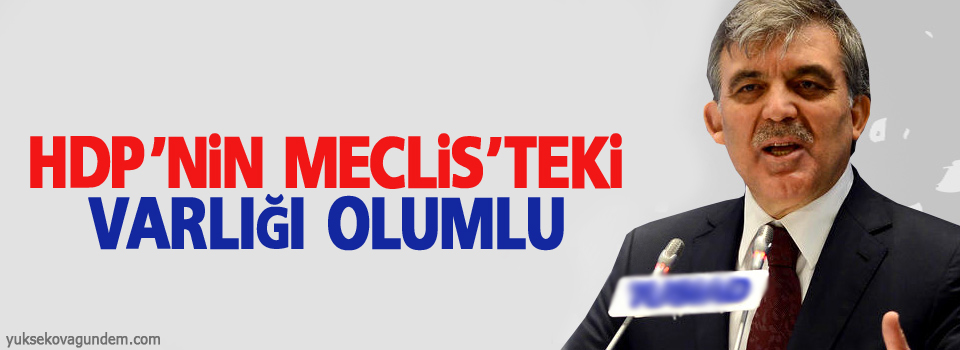 Gül: HDP’nin Meclis’teki varlığı olumlu