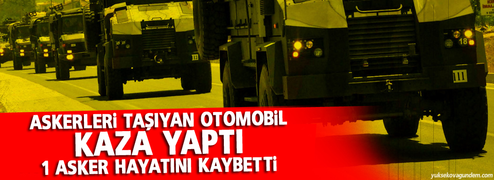 Askerleri taşıyan otomobil kaza yaptı