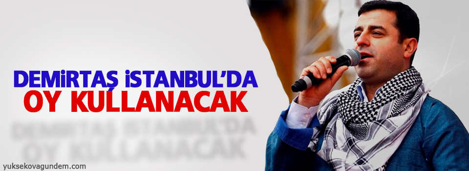 Yüksekdağ Van'da, Demirtaş İstanbul'da oy kullanacak