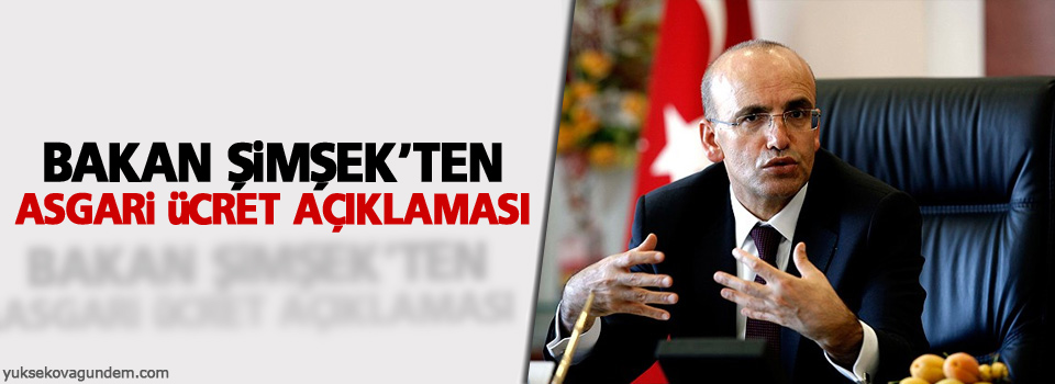 Maliye Bakanı Şimşek'ten asgari ücret açıklaması