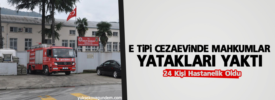 Giresun'da cezaevinde yangın çıktı