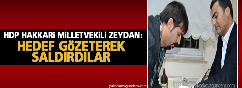 Abdullah Zeydan: Hedef gözeterek saldırdılar