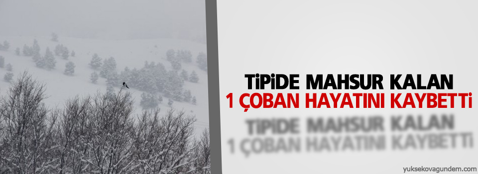 Tipide mahsur kalan 1 çoban öldü