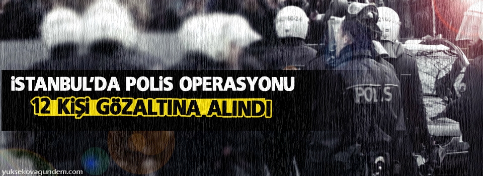 İstanbul'da polis operasyonu: 12 gözaltı