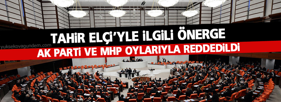 Önerge AK Parti ve MHP oylarıyla reddedildi