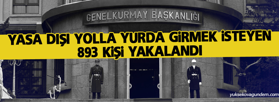 Genelkurmay: 893 kişi yakalandı