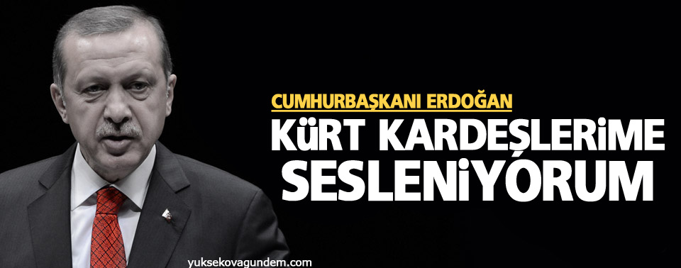 Erdoğan: Kürt kardeşlerime sesleniyorum