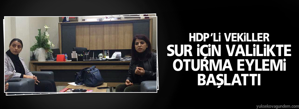 HDP’li vekiller Sur için valilikte oturma eylemi başlattı