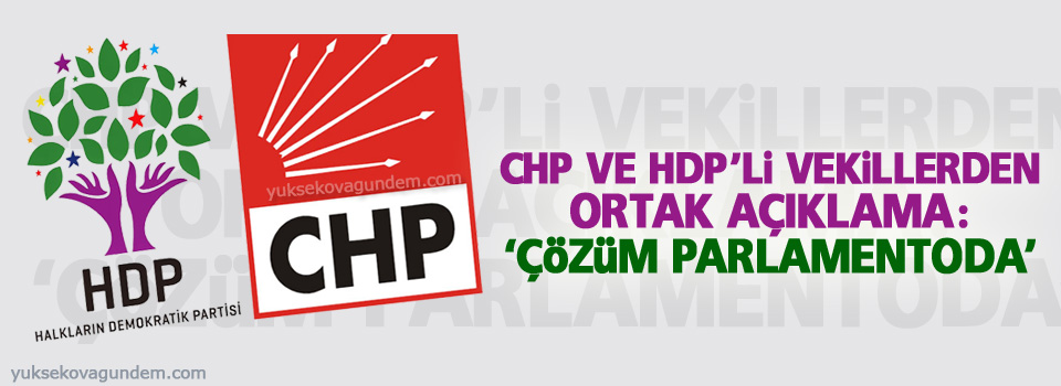 CHP ve HDP’li vekillerden ortak açıklama: ‘Çözüm parlamentoda’