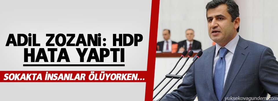 Adil Zozani: HDP hata yaptı