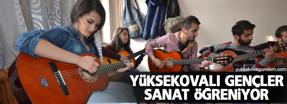 Yüksekovalı gençler sanat öğreniyor