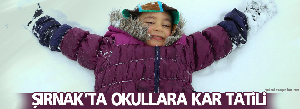 Şırnak’ta okullara kar tatili