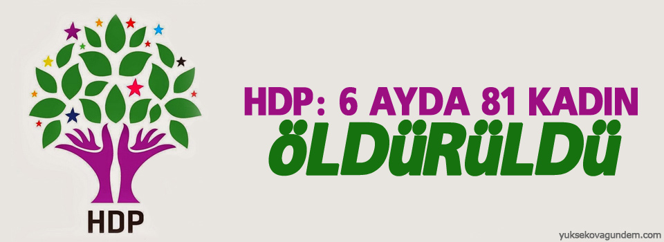 HDP: 6 ayda 81 kadın öldürüldü