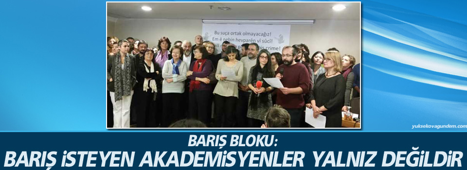 Barış Bloku: Barış isteyen akademisyenler yalnız değildir