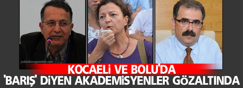 Kocaeli ve Bolu’da barış isteyen 24 akademisyen gözaltında