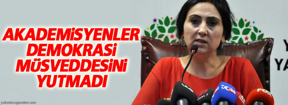 Yüksekdağ: Akademisyenler demokrasi müsveddesini yutmadı