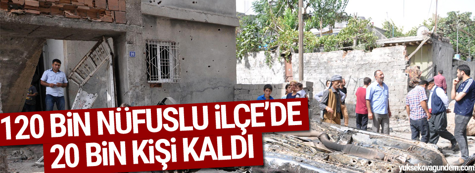 120 bin nüfuslu ilçe'de 20 bin kişi kaldı