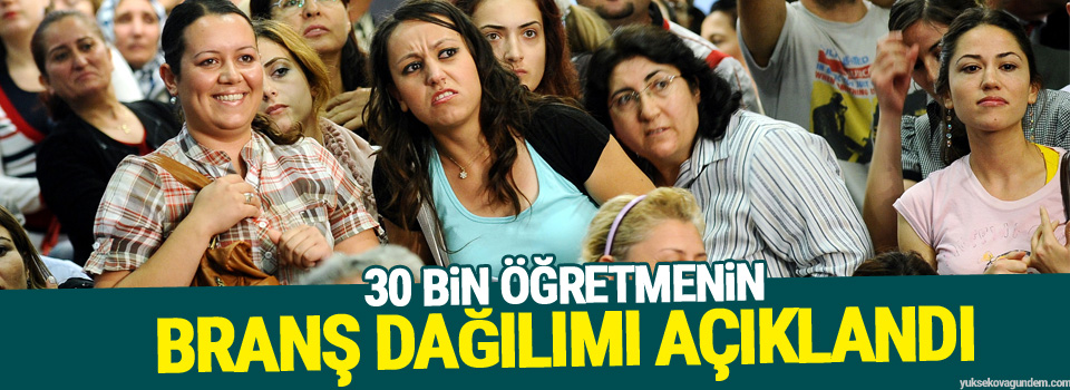 30 bin öğretmenin branş dağılımı açıklandı