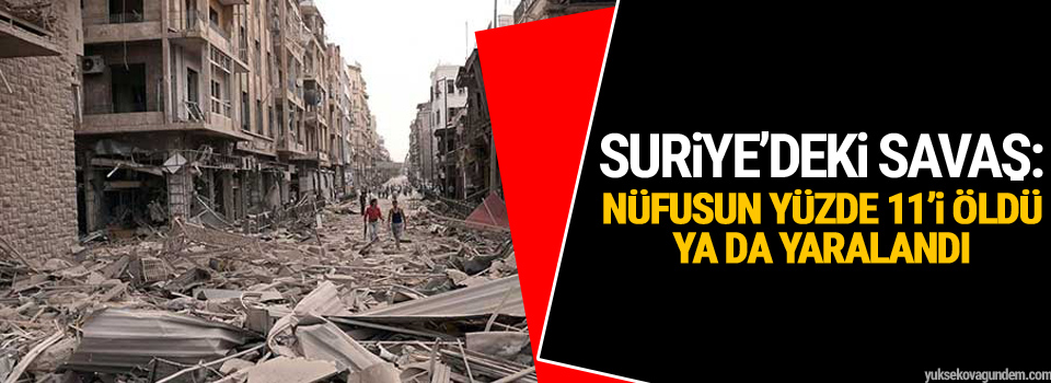 Suriye’deki savaş: Nüfusun yüzde 11’i öldü ya da yaralandı