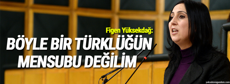 Figen Yüksekdağ: Böyle bir Türklüğün mensubu değilim