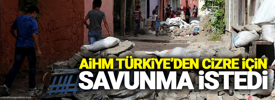 AİHM Türkiye’den Cizre için savunma istedi