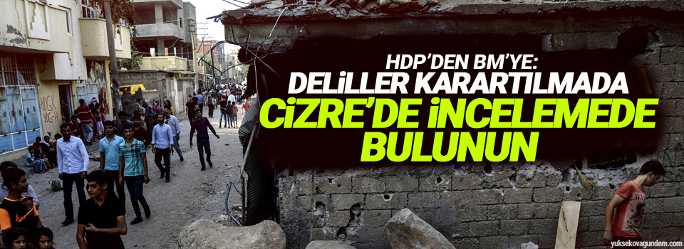 HDP’den BM’ye: Deliller karartılmadan Cizre’de incelemede bulunun