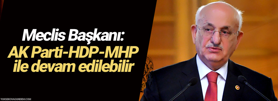 Meclis Başkanı: AK Parti-HDP-MHP ile devam edilebilir
