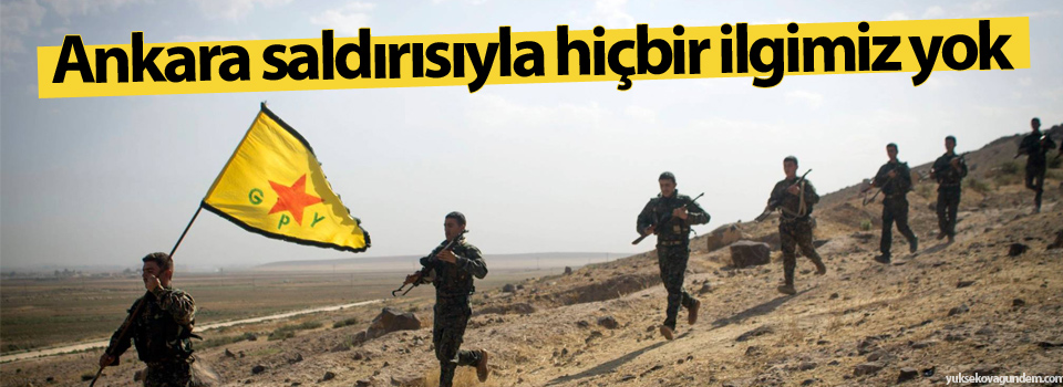 YPG: Ankara saldırısıyla hiçbir ilgimiz yok