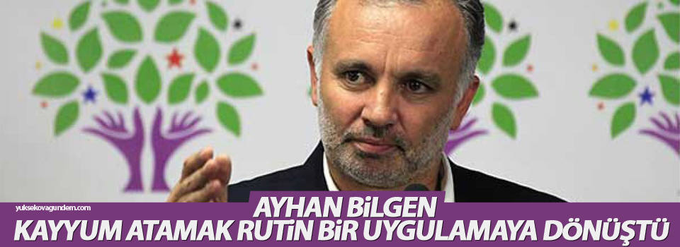 Bilgen: Kayyum atamak rutin bir uygulamaya dönüştü