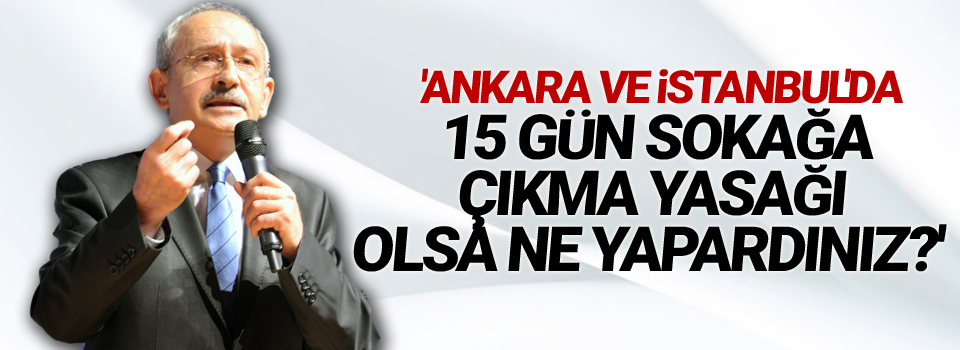 'Ankara ve İstanbul'da 15 gün sokağa çıkma yasağı olsa ne yapardınız?'