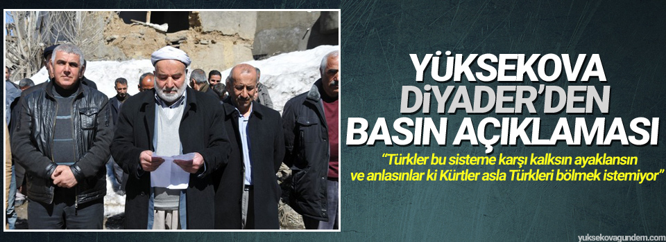 Yüksekova DİYADER'den açıklama