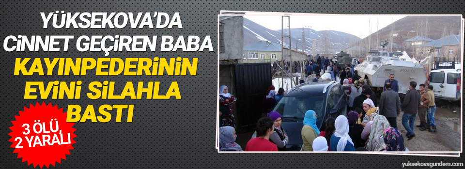 Cinnet geçiren baba kayınpederinin evini bastı