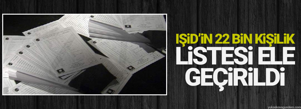 IŞİD’in 22 bin kişilik listesi ele geçirildi