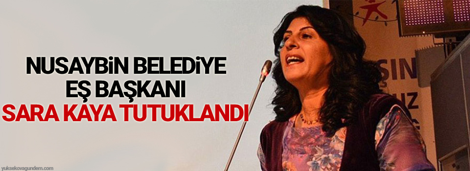 Nusaybin Belediye Eş Başkanı Sara Kaya tutuklandı