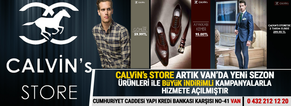 CALVİN'S STORE ARTIK VAN'DA!