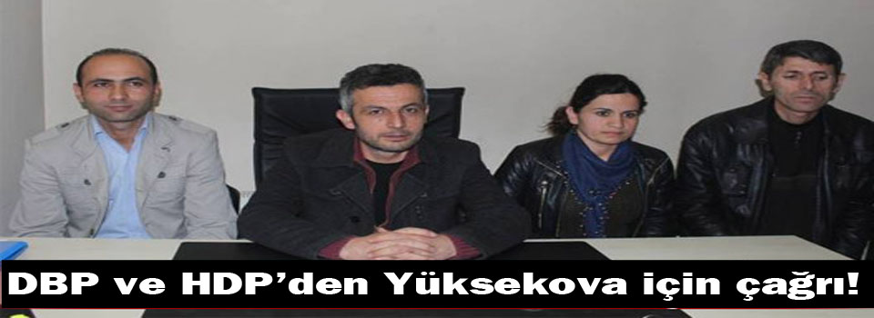 DBP ve HDP'den Yüksekova için çağrı!
