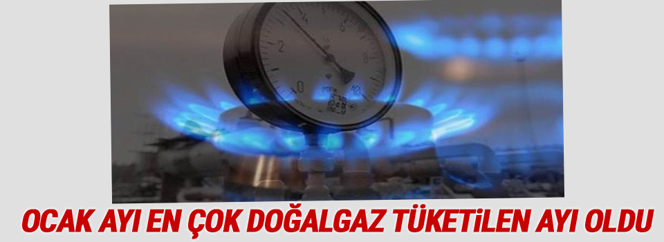 Ocak ayı tüm zamanların en çok doğalgaz tüketilen ayı oldu