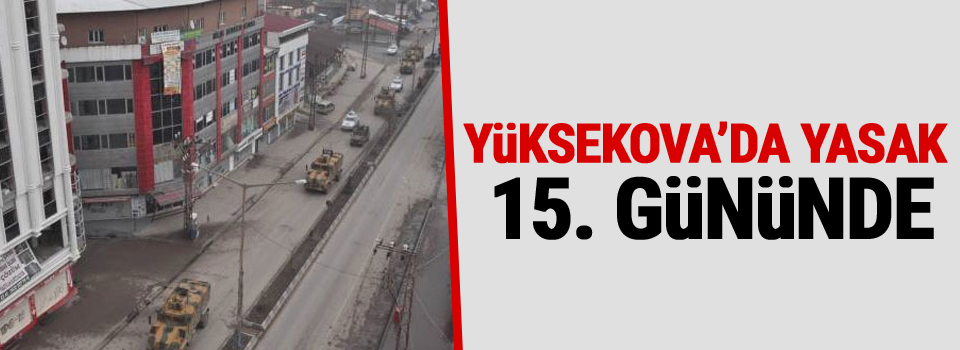 Yüksekova'da Yasak 15. gününde